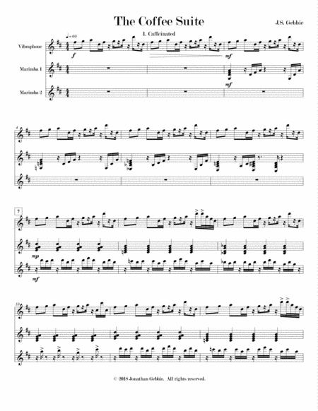 Free Sheet Music The Coffee Suite