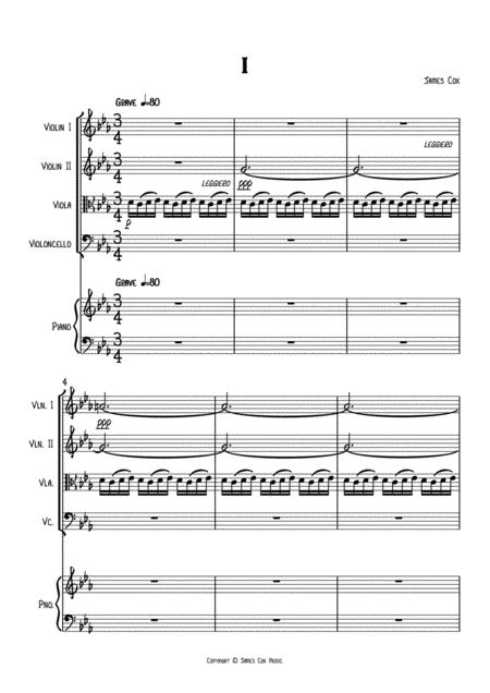 The Coming Storm String Suite With Piano In 3 Movements Sheet Music