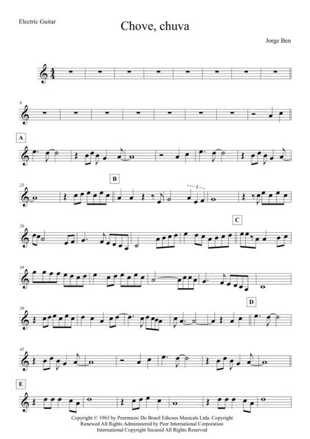 The Constant Rain Chove Chuva Electric Guitar Sheet Music