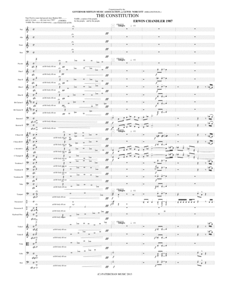 The Constitution Narr Choir Orch Sheet Music