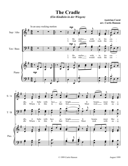 The Cradle Satb Sheet Music