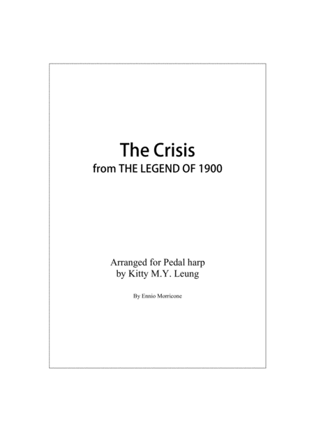 Free Sheet Music The Crisis From The Legend Of 1900 Pedal Harp Solo
