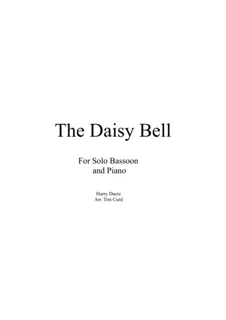 Free Sheet Music The Daisy Bell For Solo Bassoon And Piano