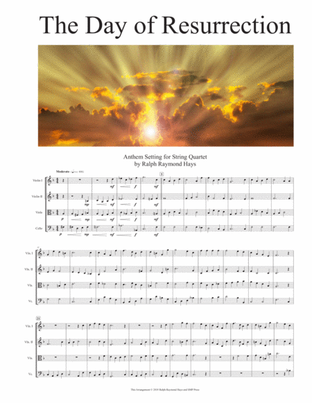 Free Sheet Music The Day Of Resurrection For String Quartet