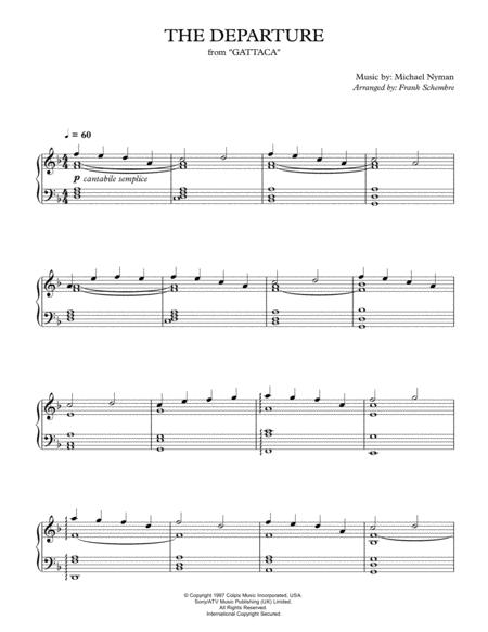 Free Sheet Music The Departure From Gattaca