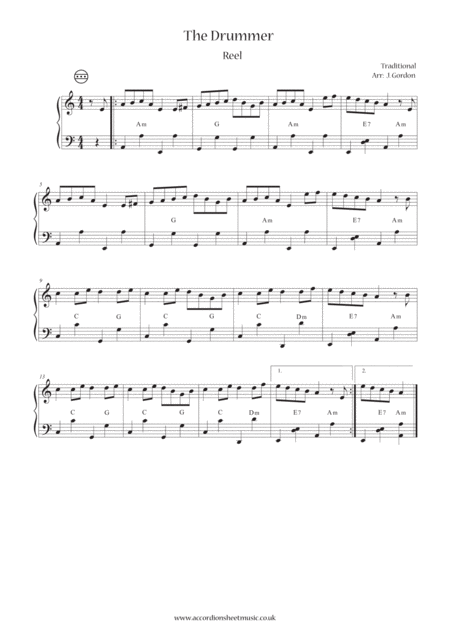 Free Sheet Music The Drummer