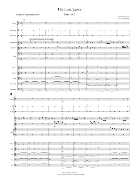 Free Sheet Music The Emergence Parts 1 2