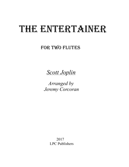 Free Sheet Music The Entertainer For Two Flutes