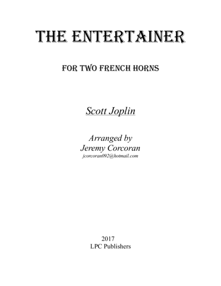 Free Sheet Music The Entertainer For Two French Horns