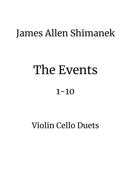 Free Sheet Music The Events 1 10