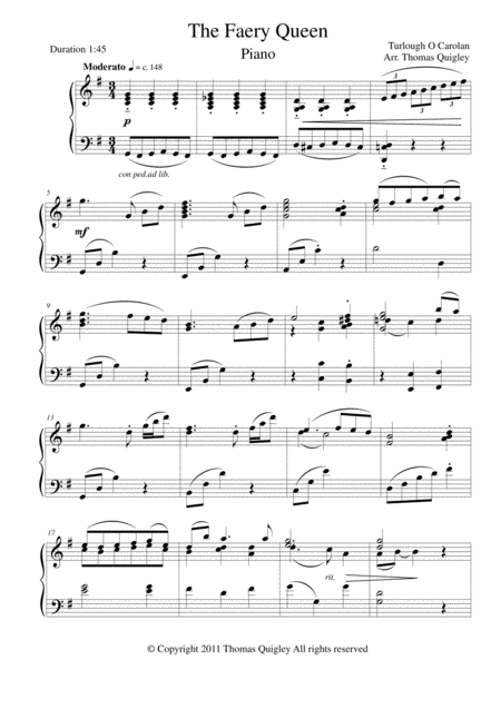 Free Sheet Music The Faery Queen