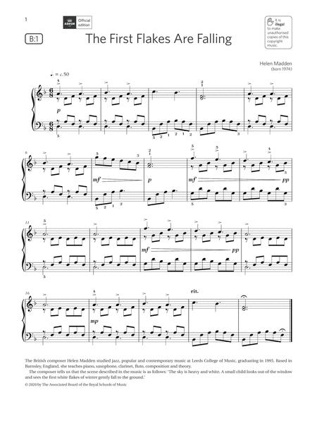 The First Flakes Are Falling Grade 2 List B1 From The Abrsm Piano Syllabus 2021 2022 Sheet Music