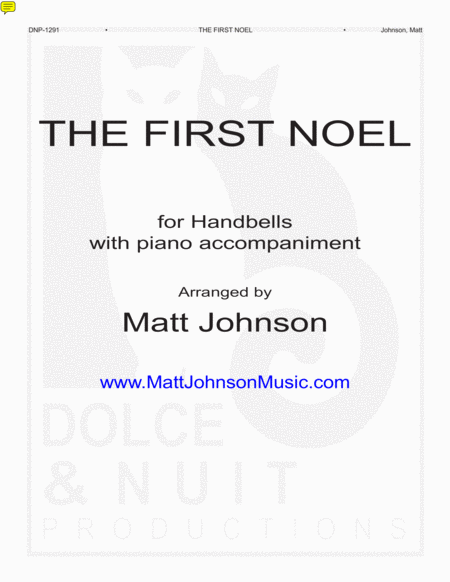 The First Noel 2 Octave Handbells With Piano Accompaniment Sheet Music