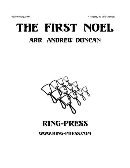 The First Noel Beginning Handbell Quartet 4 Ringers No Bell Changes Sheet Music