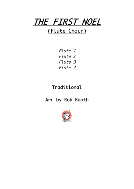 The First Noel Flute Choir Sheet Music