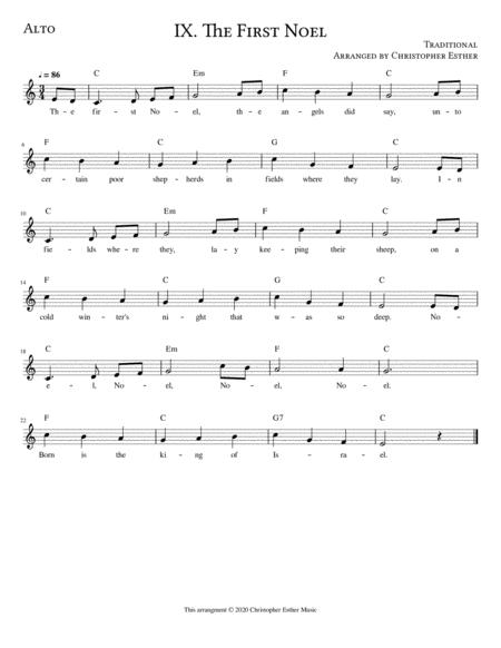 The First Noel For Alto Voice Sheet Music