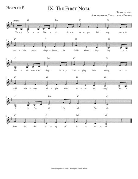 The First Noel For Horn In F Sheet Music