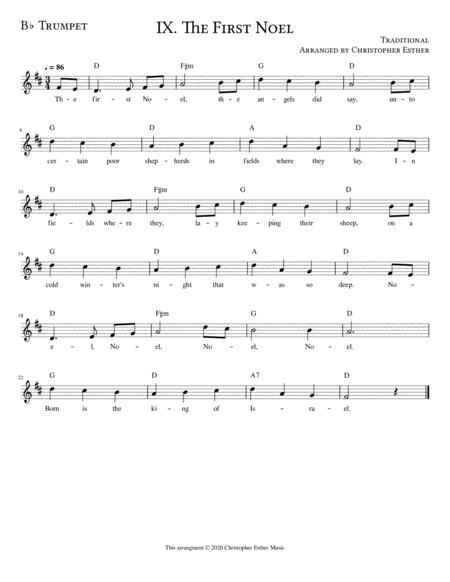 Free Sheet Music The First Noel For Trumpet