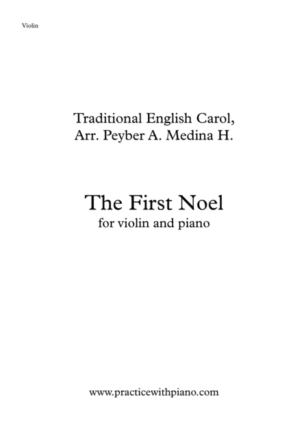 The First Noel For Violin And Piano Sheet Music