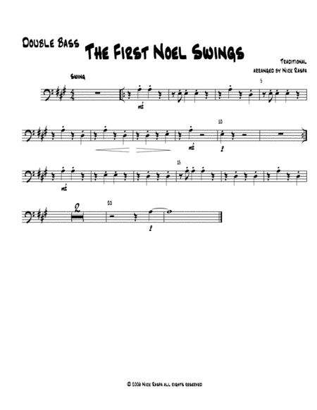 The First Noel Swings Double Bass Part Sheet Music