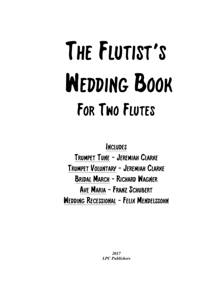 Free Sheet Music The Flute And Clarinet Wedding Book