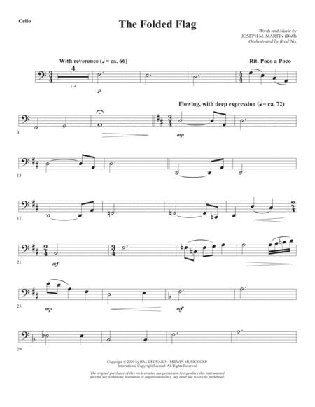 Free Sheet Music The Folded Flag Cello