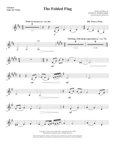 Free Sheet Music The Folded Flag Clarinet Sub Viola