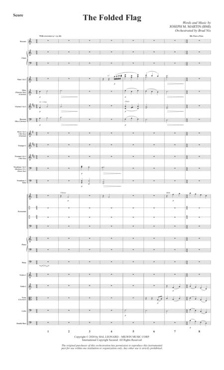 Free Sheet Music The Folded Flag Full Score