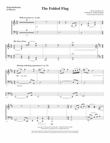 Free Sheet Music The Folded Flag Keyboard String Reduction