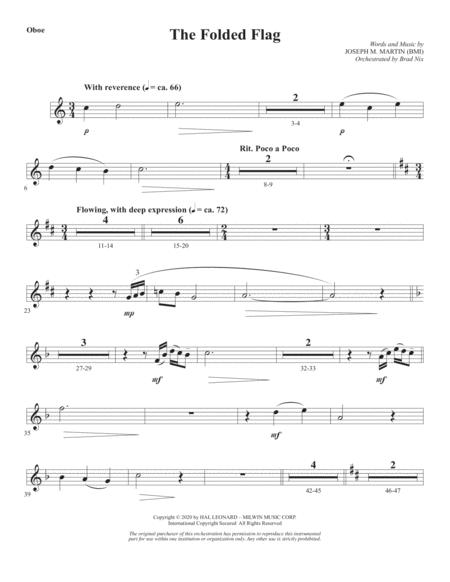 Free Sheet Music The Folded Flag Oboe