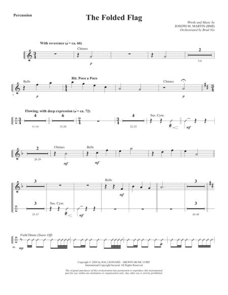 Free Sheet Music The Folded Flag Percussion