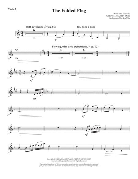 Free Sheet Music The Folded Flag Violin 2