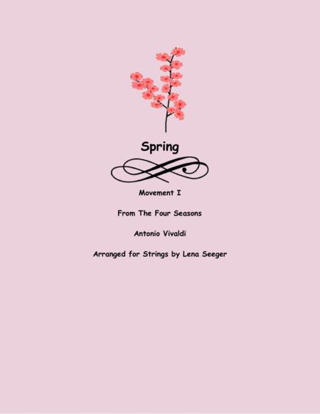 Free Sheet Music The Four Seasons Spring Movement 1 String Trio