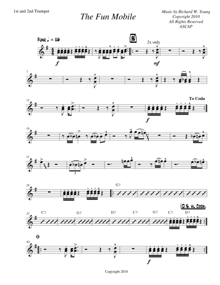 The Fun Mobile 1st And 2nd Trumpet Sheet Music