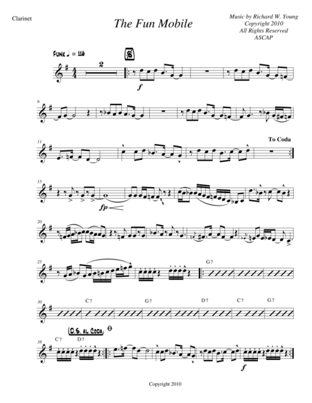 The Fun Mobile Clarinet Sheet Music