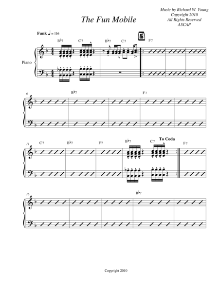 The Fun Mobile Piano Sheet Music