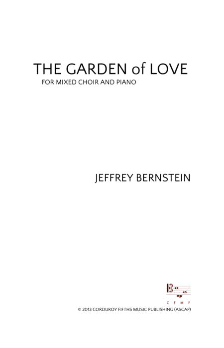 Free Sheet Music The Garden Of Love