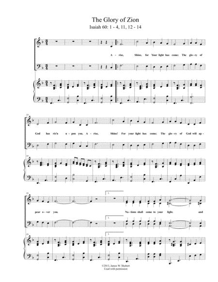 The Glory Of Zion Sheet Music