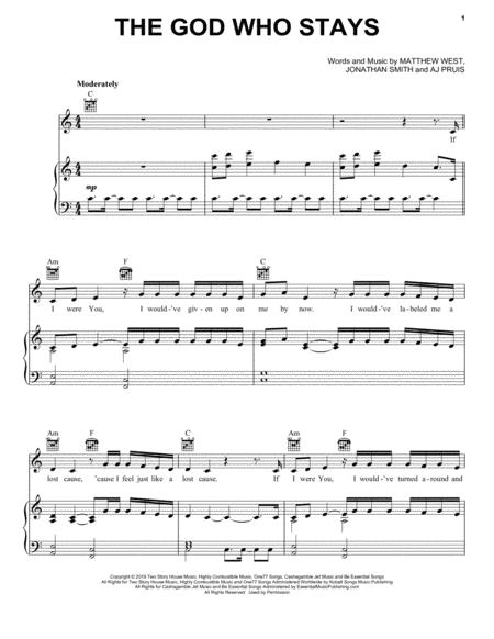 Free Sheet Music The God Who Stays