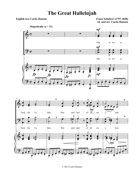 Free Sheet Music The Great Hallelujah Satb