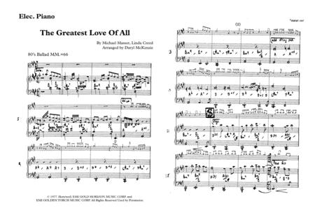 Free Sheet Music The Greatest Love Of All Female Vocal With Rhythm Section Key Of A