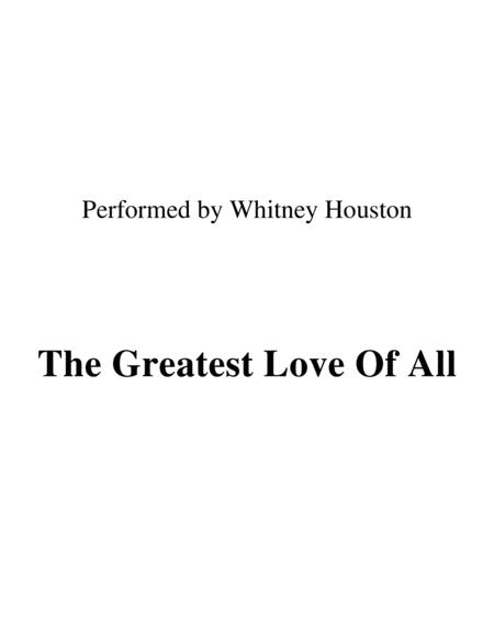 The Greatest Love Of All Lead Sheet Performed By Whitney Houston Sheet Music