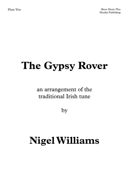 Free Sheet Music The Gypsy Rover For Flute Trio
