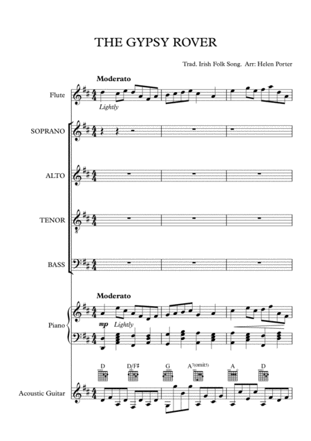 Free Sheet Music The Gypsy Rover