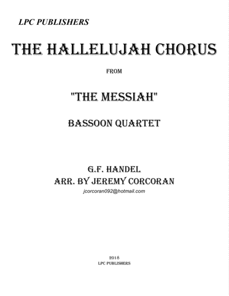 The Hallelujah Chorus For Bassoon Quartet Sheet Music