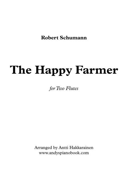 The Happy Farmer Two Flutes Sheet Music