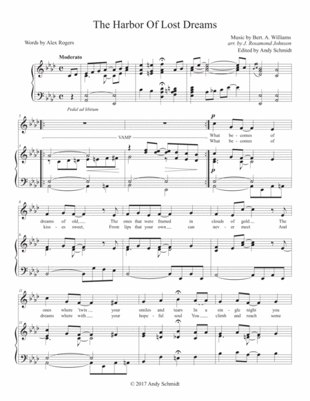 Free Sheet Music The Harbor Of Lost Dreams