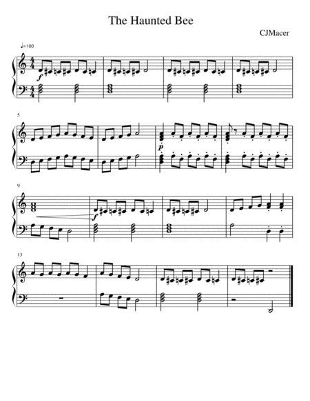 Free Sheet Music The Haunted Bee