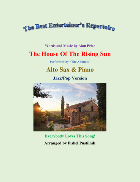 The House Of The Rising Sun For Alto Sax And Piano Video Sheet Music