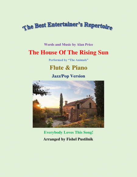 The House Of The Rising Sun For Flute And Piano Video Sheet Music